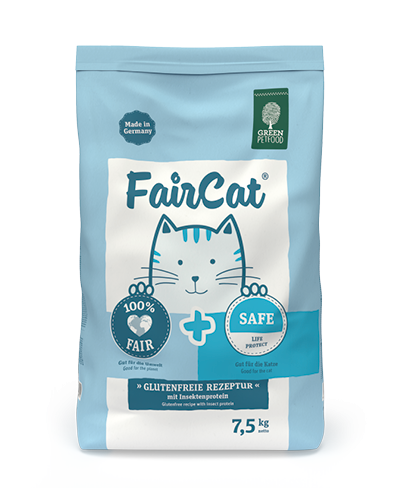 About Cat FairCat Sensitive,GREEN FOOD, 85g Pouch - B2B - Grupo Trixder